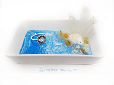 White Ocean Ceramic Trinket Dish