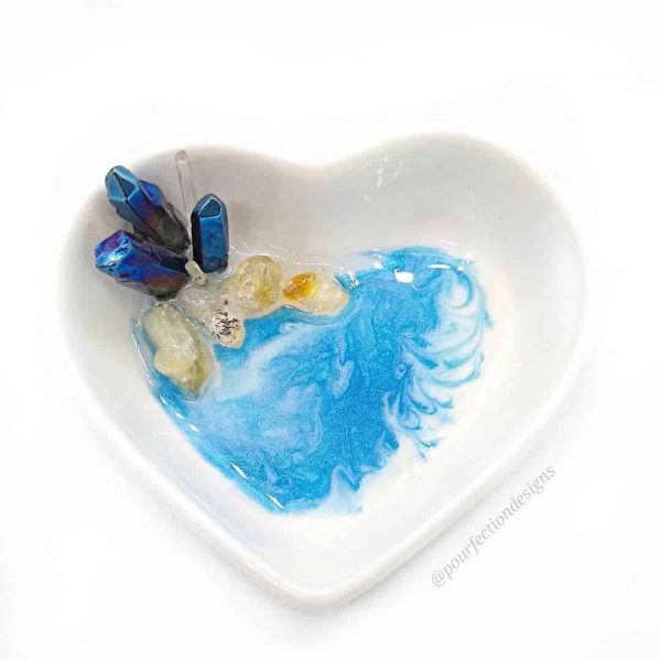 Beachy Ceramic Heart Trinket Dish