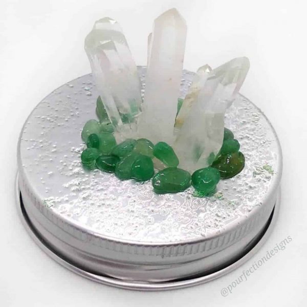 Green Themed Crystal Jar