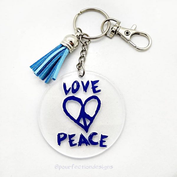 Love Peace Keychain