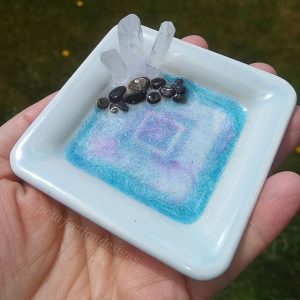 Light Blue Square Trinket Dish