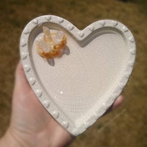 Unique Ceramic Heart Trinket Dish